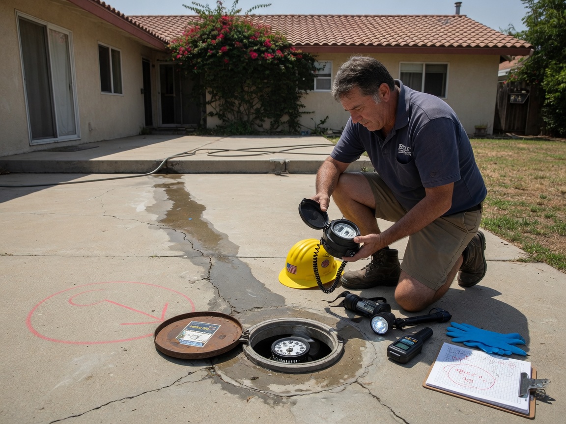 Checking Your Water Meter for Hidden Slab Leaks in Brea
