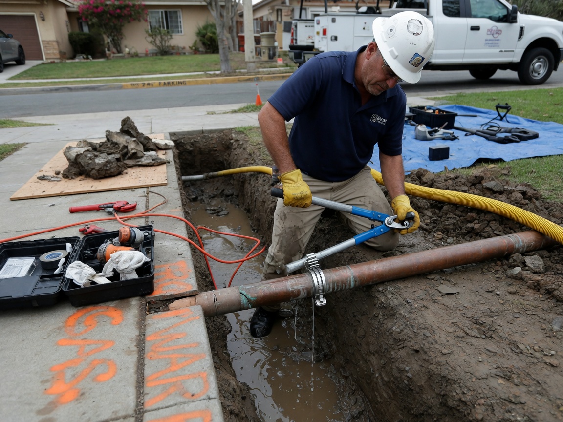 Water Line Leak Repair in Brea